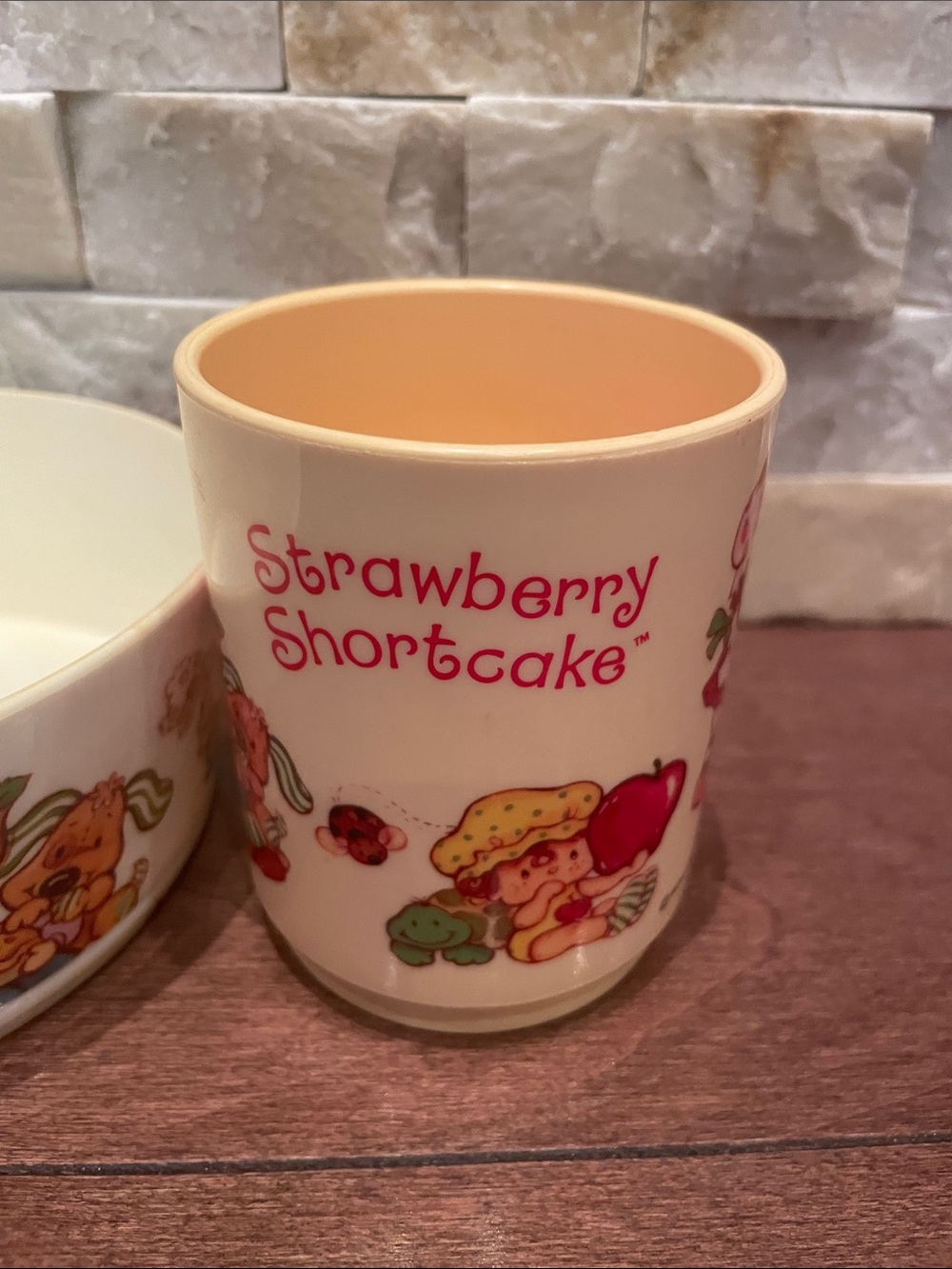 American Greetings Strawberry Shortcake Kids Bowl and Mug - Cream, Pink, Red - Picture 3 of 12